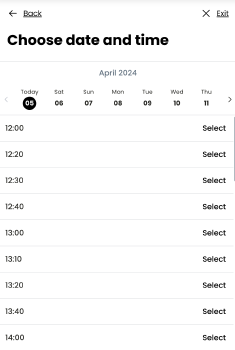 Booking Journey - Date and Time